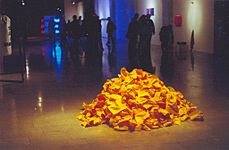 Yeşim Ağaoğlu, Untitled,1996, paper, installation.