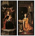 16th-century unknown painters - Diptych with Margaret of Austria Worshipping - WGA23613