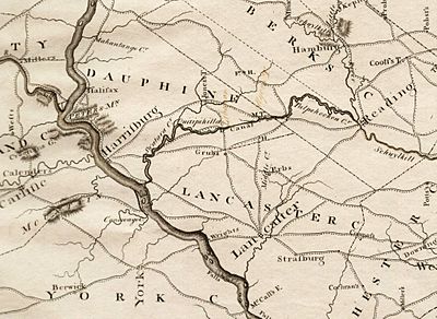 1795 Schuykill Navigation company Map for PA canals