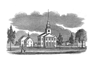 1838 View from the Green of Guilford, Connecticut