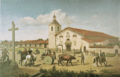 1849 Oil Painting of Mission Santa Clara de Asis