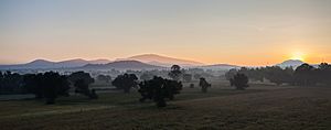 Sunrise landscape in Huitzila