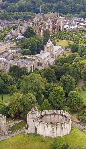 Arundel Castle aerial view cropped