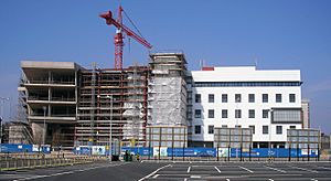Atrium, Cardiff during construction.