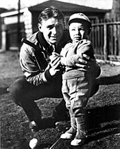 Baseball Hall of Famer Fred Lindstrom with his son Andy - Tallahassee, Florida