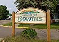 Bowlus, Minnesota welcome sign