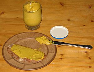 Bread with mustard