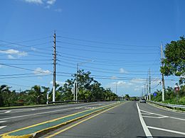 Carretera PR-111, km 19.4, Barrio Bahomamey, San Sebastián, Puerto Rico, viajando al oeste (DSC04037)