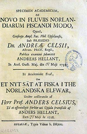 Celsius, Anders – De novo in fluviis norlandiarum piscandi modo, 1738 – BEIC 8529648
