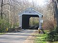 Christman Covered Bridge, eastern portal