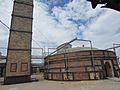 Each kiln held 300,000 bricks and was loaded and unloaded by hand. Initially kilns were fueled by coal, but were converted to gas in the 1960s. Each batch took a week to load, a week to fire, and a week to cool.