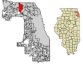 Cook County Illinois Incorporated and Unincorporated areas Arlington Heights Highlighted