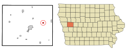Location of Vail, Iowa