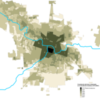 Crecimiento area urbanizada cordoba argentina