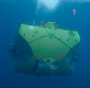 Underwater view of the Bakunawa shortly after the start of the descent
