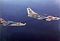 EKA-3B refueling VF-211 F-8J 1972