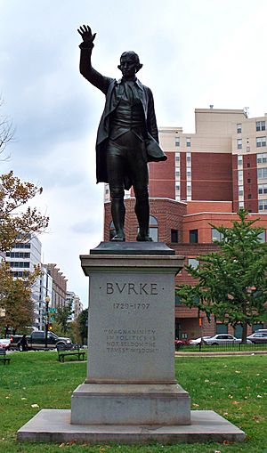 Edmund Burke statue by Matthew Bisanz