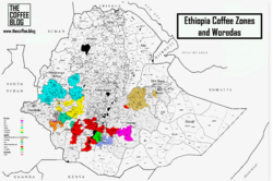 Ethiopia Coffee Map