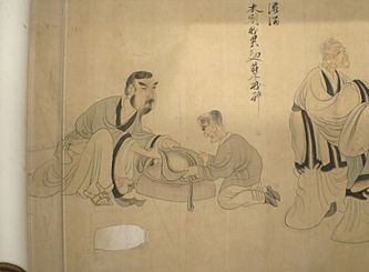 Filling Wine from 'Scenes from the Life of Tao Yuanming' by Chen Hongshou