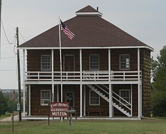 Fort Harker Guardhouse Museum from E 1.JPG