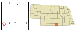 Location of Naponee, Nebraska