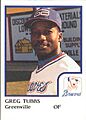 Greg Tubbs 1986 ProCards Greenville Braves