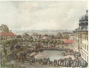 Gustav III of Sweden at the Gustavianum in 1786