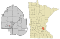 Hennepin County Minnesota Incorporated and Unincorporated areas Minnetonka Beach Highlighted