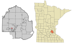 Location of Minnetonka Beachwithin Hennepin County, Minnesota