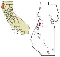 Location within Humboldt County in California