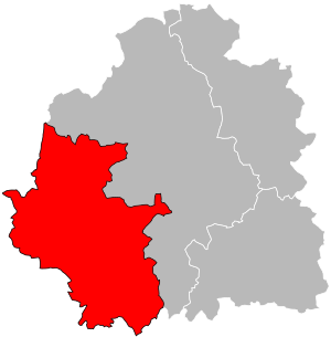 Location of Le Blanc in Indre