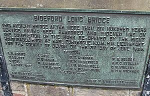 Information plaque, Bideford Long Bridge - geograph.org.uk - 1325391
