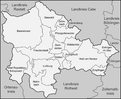 Karte Landkreis Freudenstadt