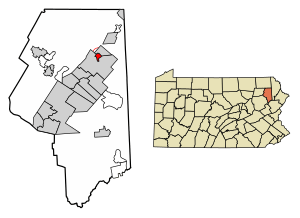 Location of Jermyn in Lackawanna County, Pennsylvania