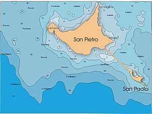 Map of Cheradi Islands, Italy