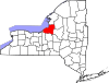State map highlighting Oswego County