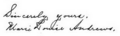 Marie Louise Andrews signature