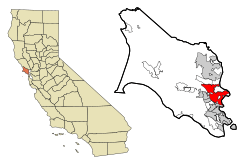 Location of San Rafael, California