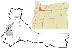 Location of Brooks, Oregon