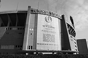 Memorial Stadium, black and white (21592279332)