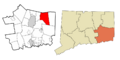 New London County Connecticut Incorporated and Unincorporated areas Griswold Highlighted 2010