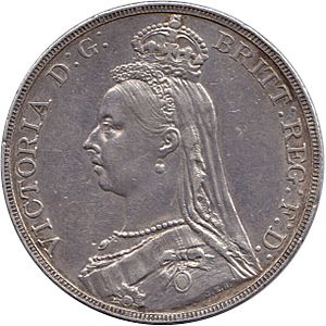 Obverse of the crown of 1891, Great Britain, Victoria.jpg