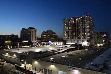 Pentagon City at night 2021 (cropped)