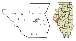 Location of New Canton in Pike County, Illinois.