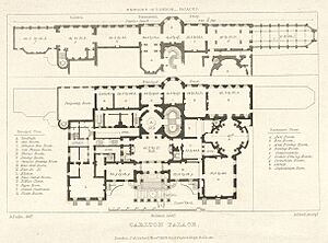 Plan of Carlton Palace in 1821