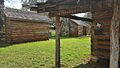 Porch View Restored 1850s log cabins from Gabriel Mills, Texas