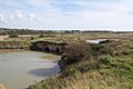 Remains of Tide Mills mill race sluice - seaward side