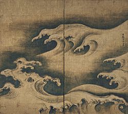 Rough Waves by Ogata Kōrin