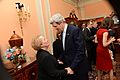 Secretary Kerry Greets Former Secretary Albright