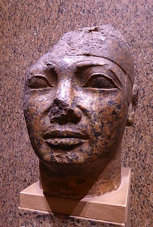 Shebitku's statue in the Nubian Museum